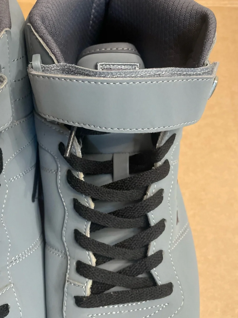 Fila Men's High-Top Sneakers in Gray with Black Laces